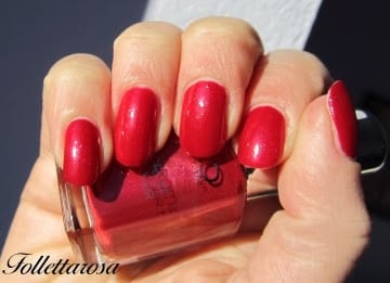 smalto rosso glitter