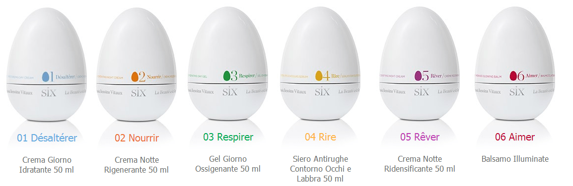 six cosmetics