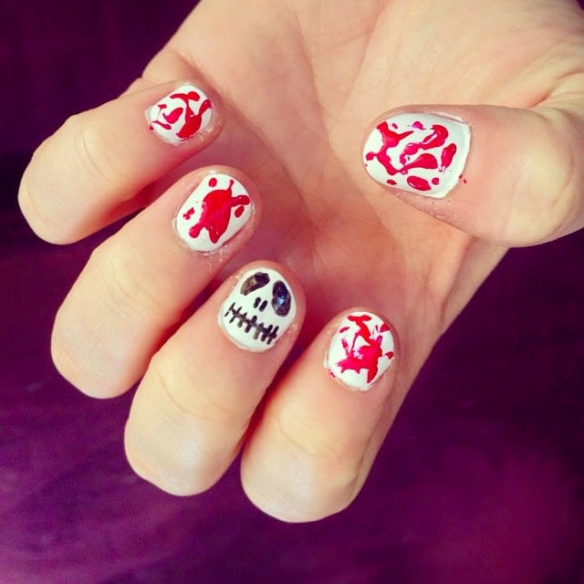 halloween nail art idee