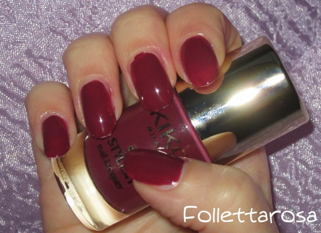 garnet red set smalti kiko swatch