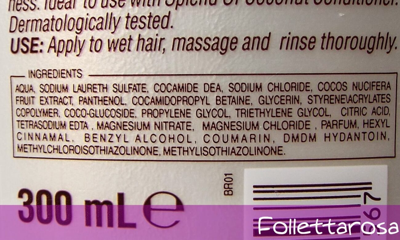 shampoo splendor cocco inci