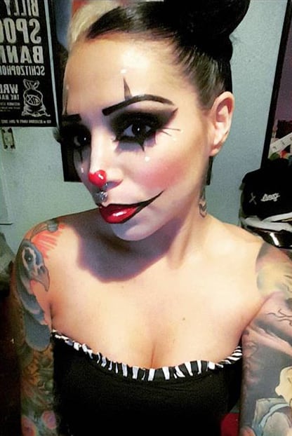 clown halloween make up
