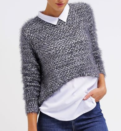 maglia lana grigia