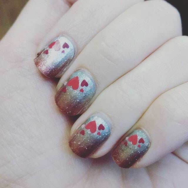 cuori nail art san valentino