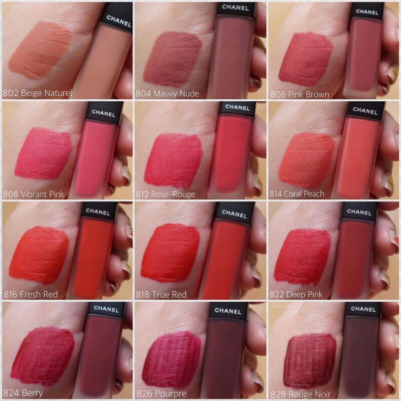 Rouge Allure Ink Fusion Chanel Foto e Swatches Rossetti Opachi