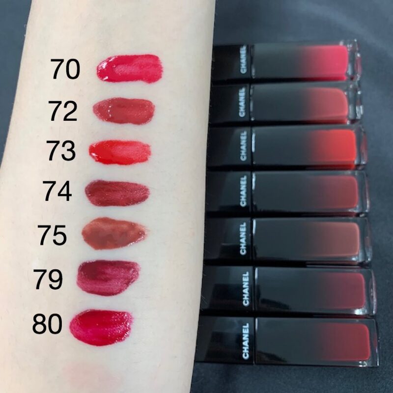 CHANEL ROUGE ALLURE LAQUE SWATCHES, Natural light