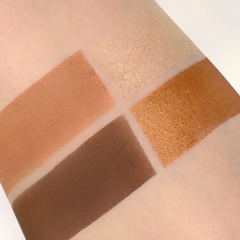 mac-wild-cherry-eyeshadow-palette-amber-smokey-swatches