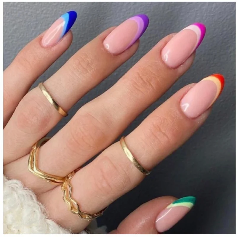 unghie-french-colorato