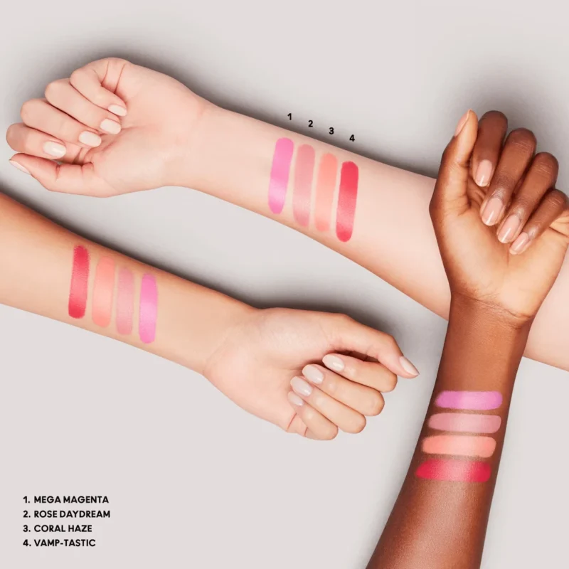 mac-by-richard-quinn-matte-lipstick-swatches