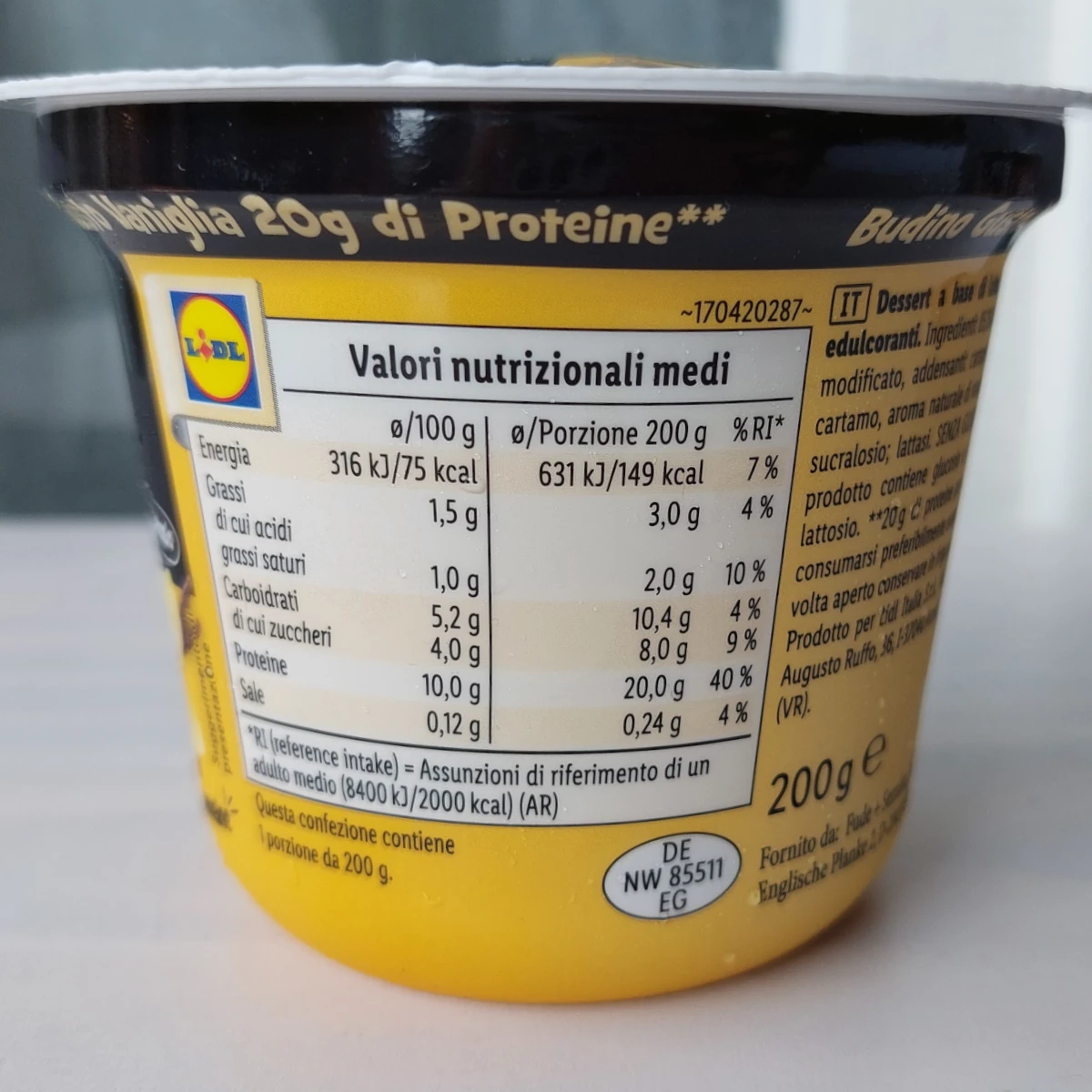 milbona-budino-proteico-vaniglia-calorie