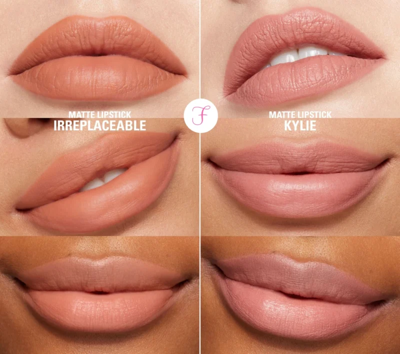 kylie-matte-lipstick-irreplaceable-swatches