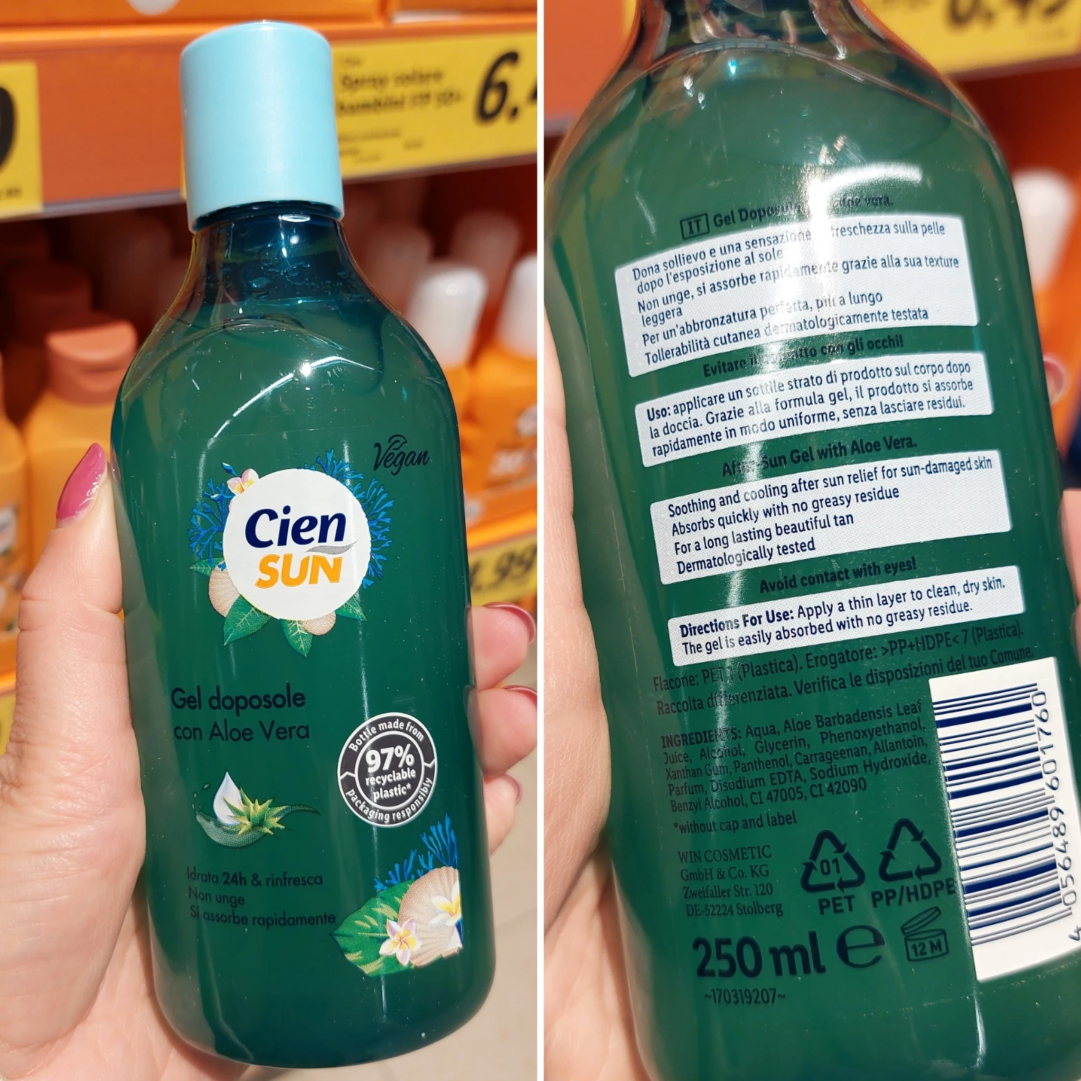 cien-sun-gel-doposole-aloe-vera-opinione