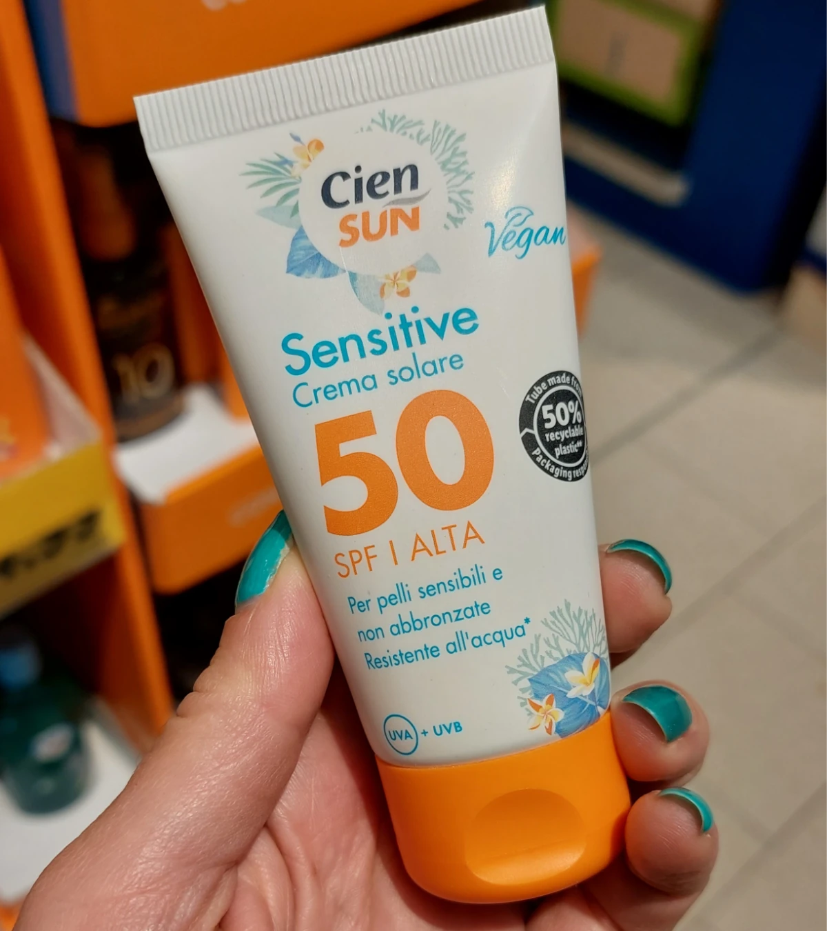 cien-sun-sensitive-crema-solare-spf50